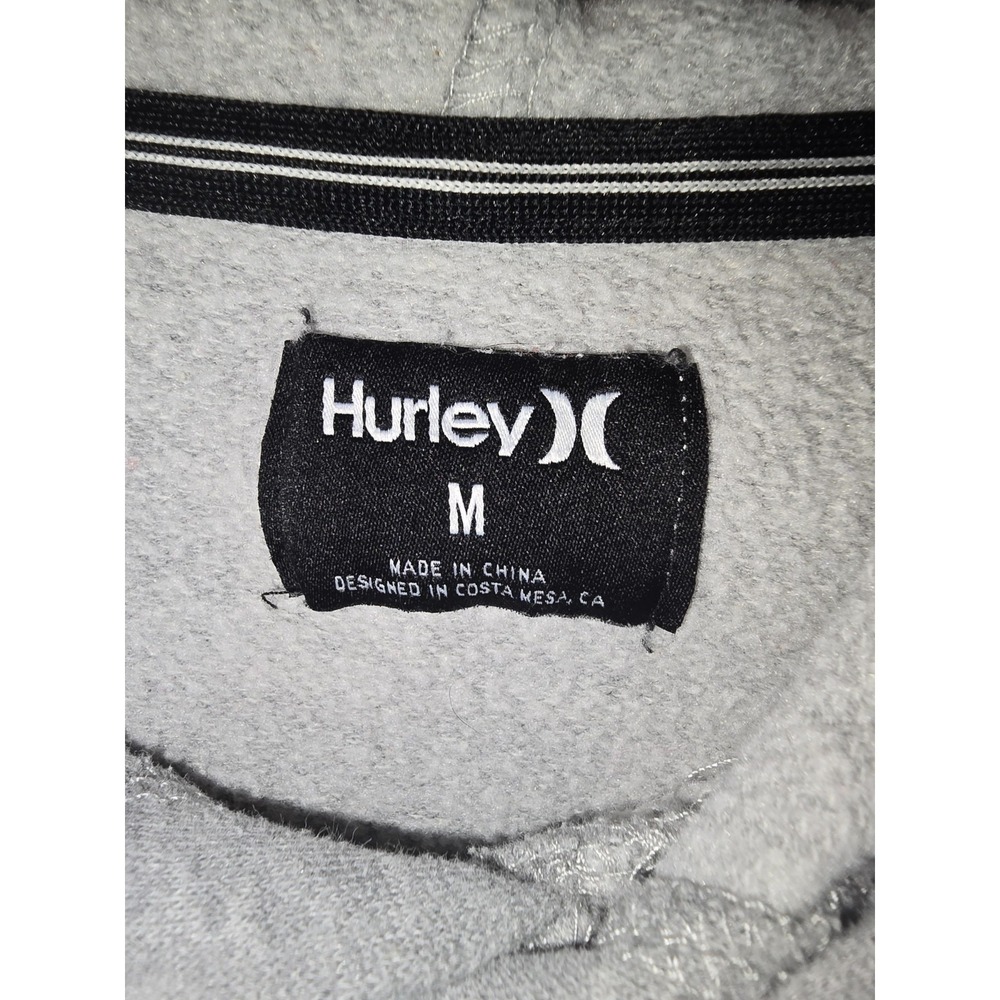 Hurley Grey Hoodie -‎ Embroidered Logo - Picture 5 of 7